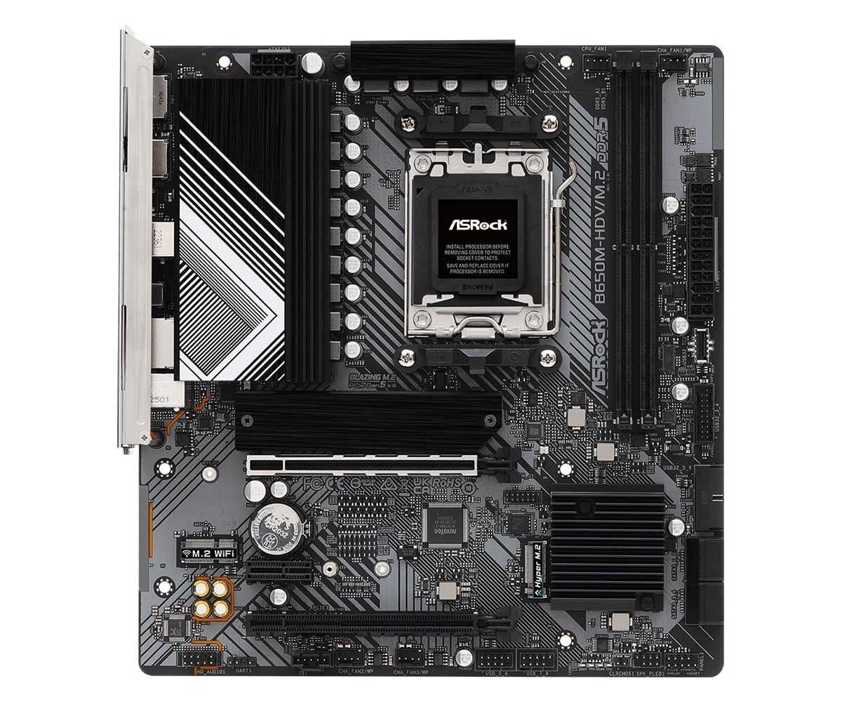 ASRock Материнська плата B650M-HDV/M.2 sAM5 B650M 2xDDR5 M2.0 HDMI DP mATX