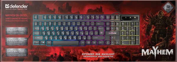 Клавіатура Defender Mayhem GK-360DL RGB (45362) 