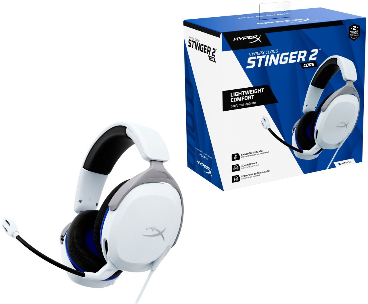 HyperX Гарнітура Cloud Stinger 2 Core PS White 6H9B5AA