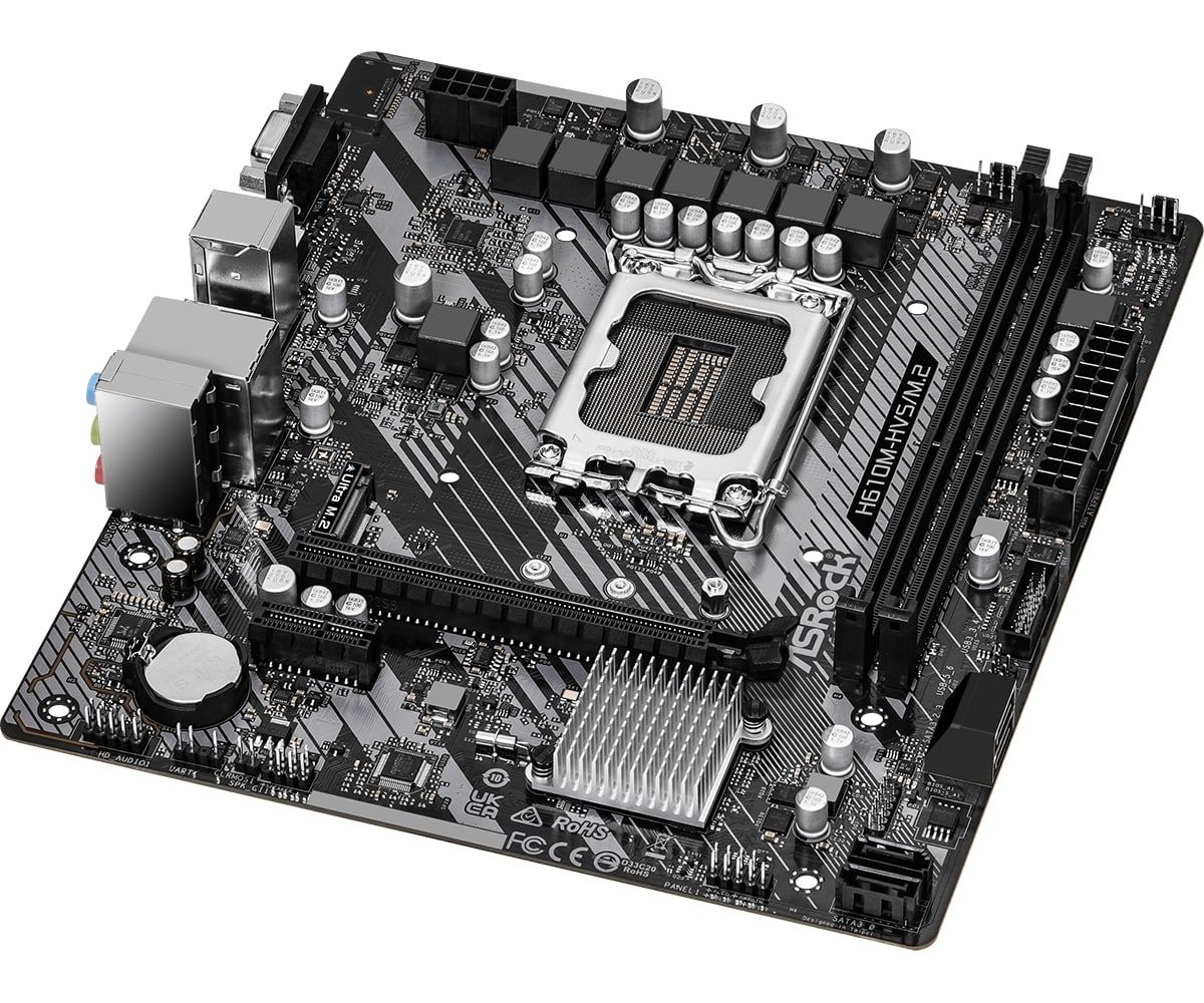 ASRock Материнська плата H610M-HVS/M.2_R2.0 s1700 H610M 2xDDR4 HDMI mATX