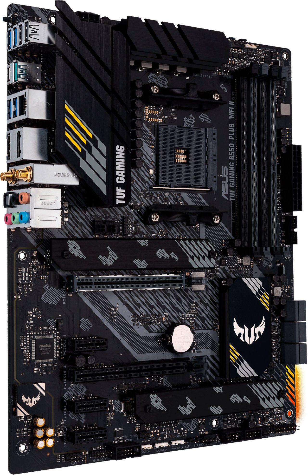 ASUS Материнcька плата TUF GAMING B550-PLUS WIFI II sAM4 B550 4xDDR4 M.2 HDMI DP Wi-Fi BT ATX