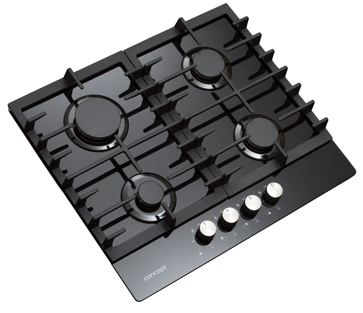 Газова варильна поверхня 60 cm загартоване скло Concept PDV7060 BLACK