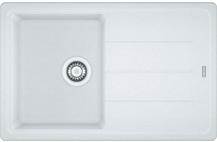 Кухонна мийка граніт FRANKE BASIS BFG 611-78 (114.0258.042) білий + вентиль + сифон
