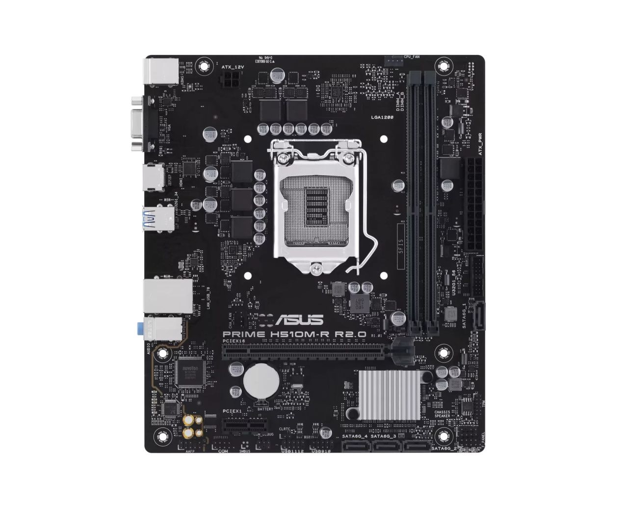 ASUS Материнcька плата PRIME H510M-R R2.0-SI s1200 H470 2xDDR4 HDMI D-Sub mATX White BOX WITH ACCESSORY