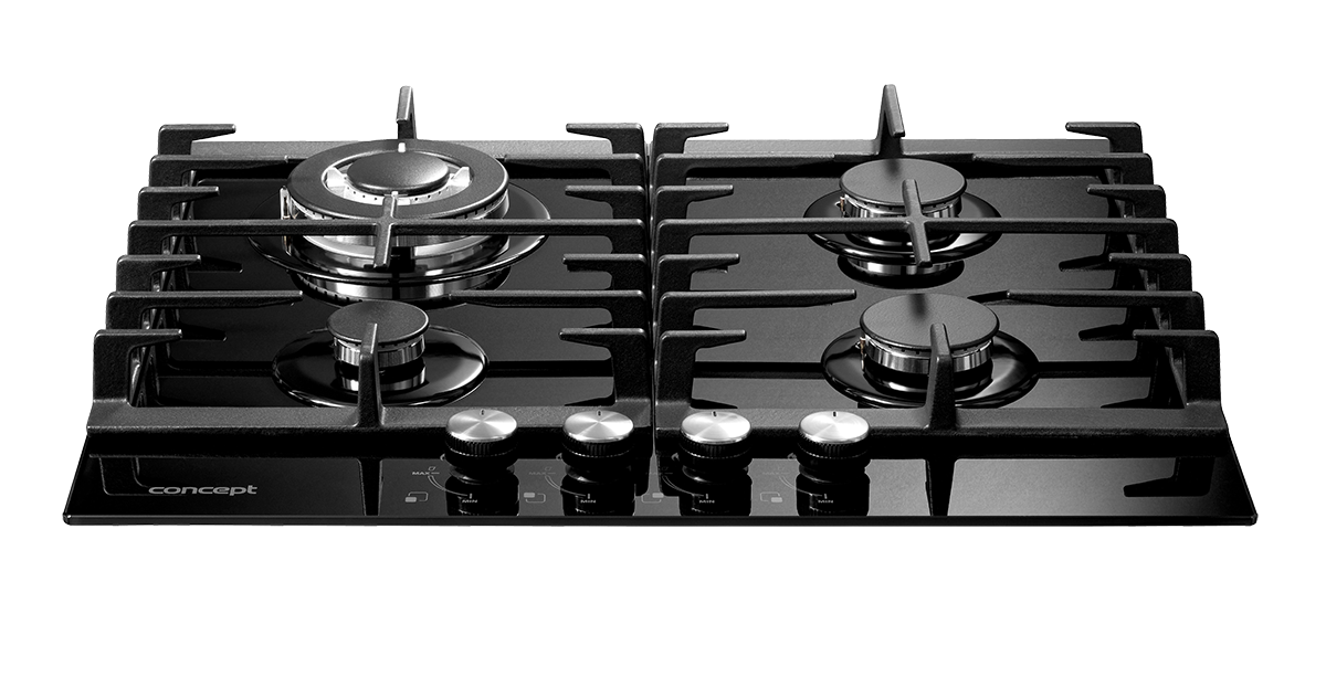 Газова варильна поверхня 60 cm загартоване скло Concept PDV7260bc BLACK