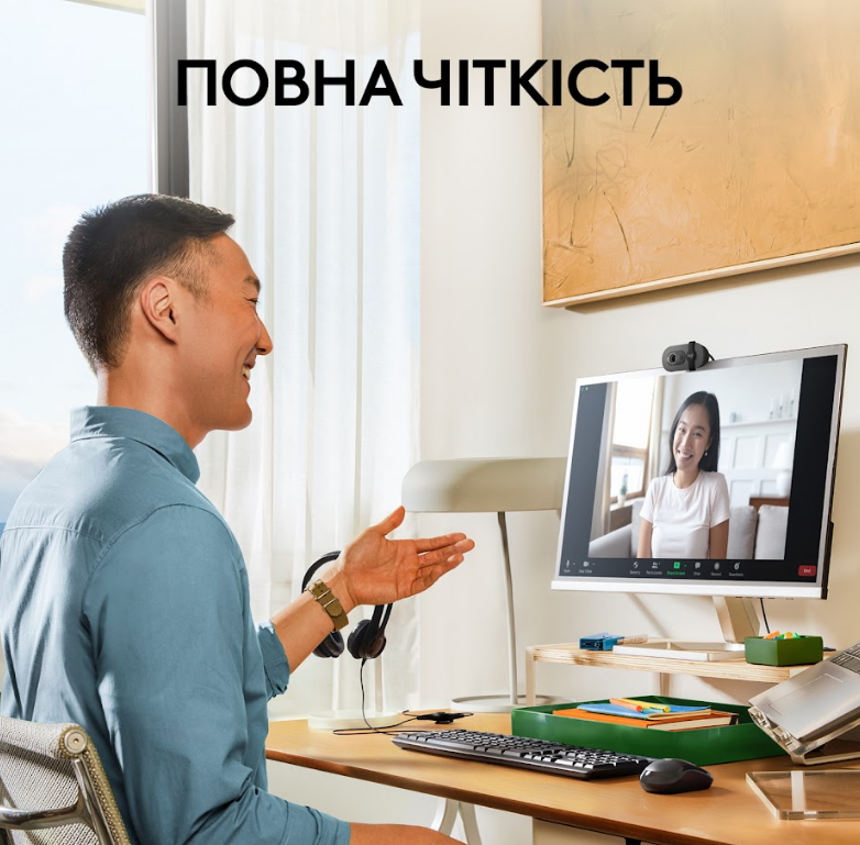 Веб-камера Logitech BRIO 100 FHD GRAPHITE (960-001585) 