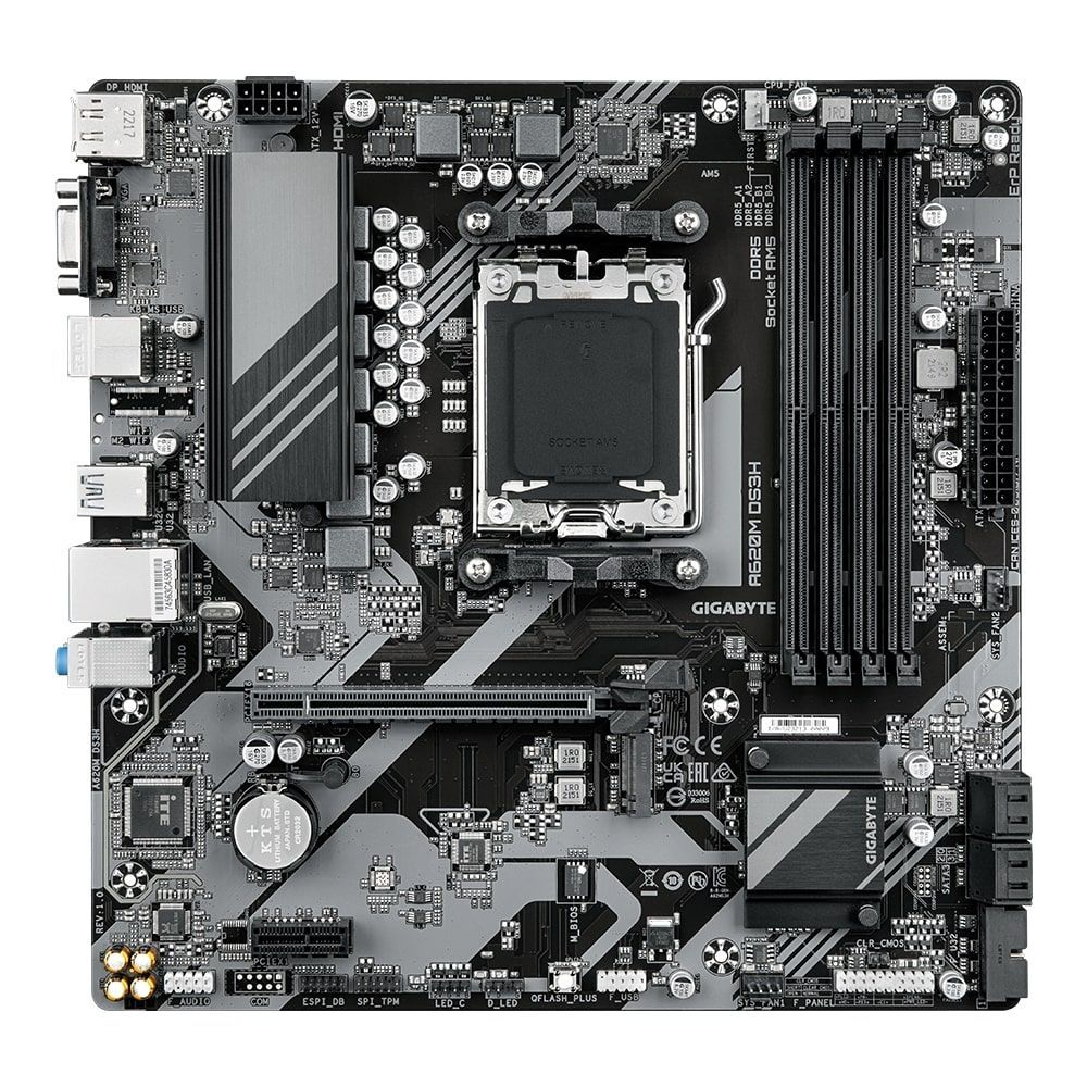 Gigabyte Материнська плата A620M DS3H sAM5 A620 4xDDR5 M.2 HDMI DP mATX