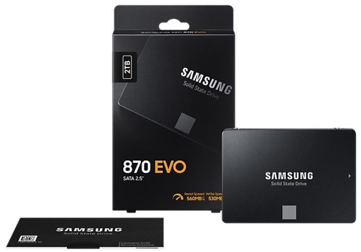 SSD накопичувач Samsung 2TB 870 EVO 2.5" SATA (MZ-77E2T0B/EU) 