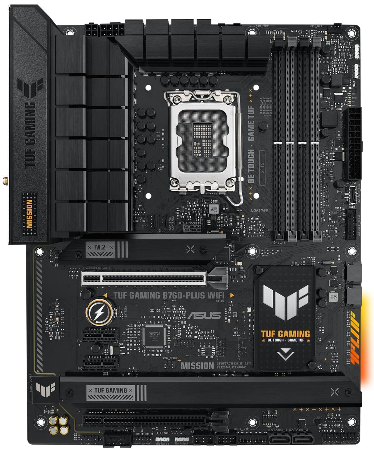 ASUS Материнcька плата TUF GAMING B760-PLUS WIFI s1700 B760 4xDDR5 M.2 HDMI DP Wi-Fi BT ATX ASUS Материнcька плата TUF GAMING B760-PLUS WIFI s1700 B760 4xDDR5 M.2 HDMI DP Wi-Fi BT ATX