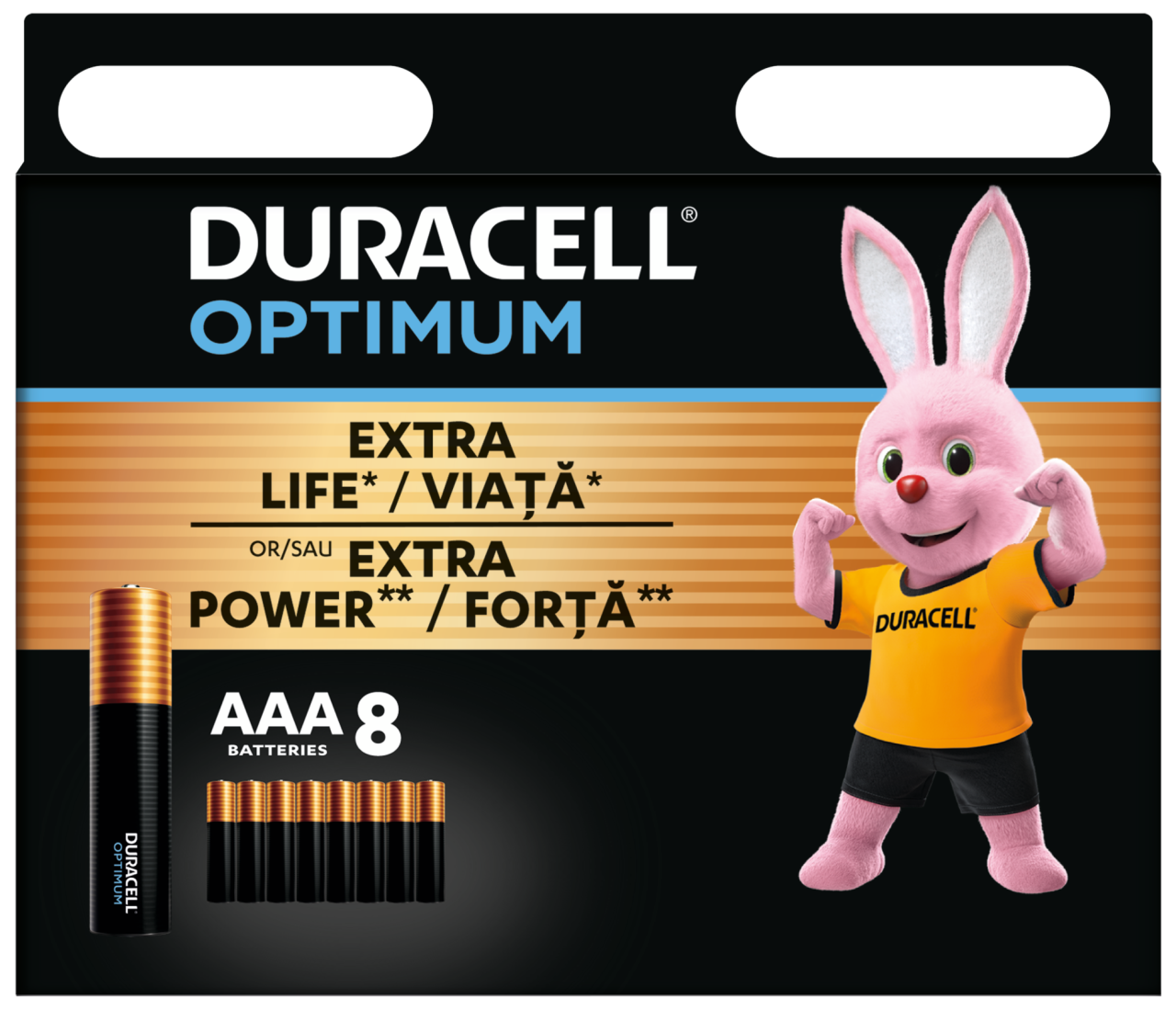 Батарейка Duracell LR03 KPD 08*10 Optimum уп. 1x8 шт.