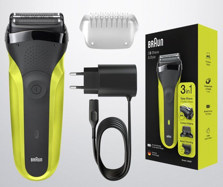 Електробритва BRAUN Series 3 300BT black/green