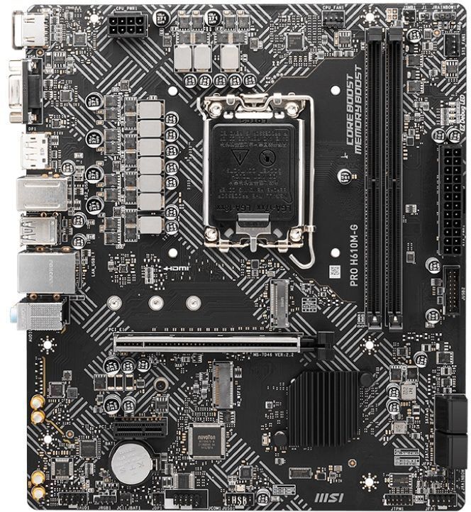MSI Материнcька плата PRO H610M-G s1700 H610 2xDDR5 M.2 HDMI DP DSub mATX