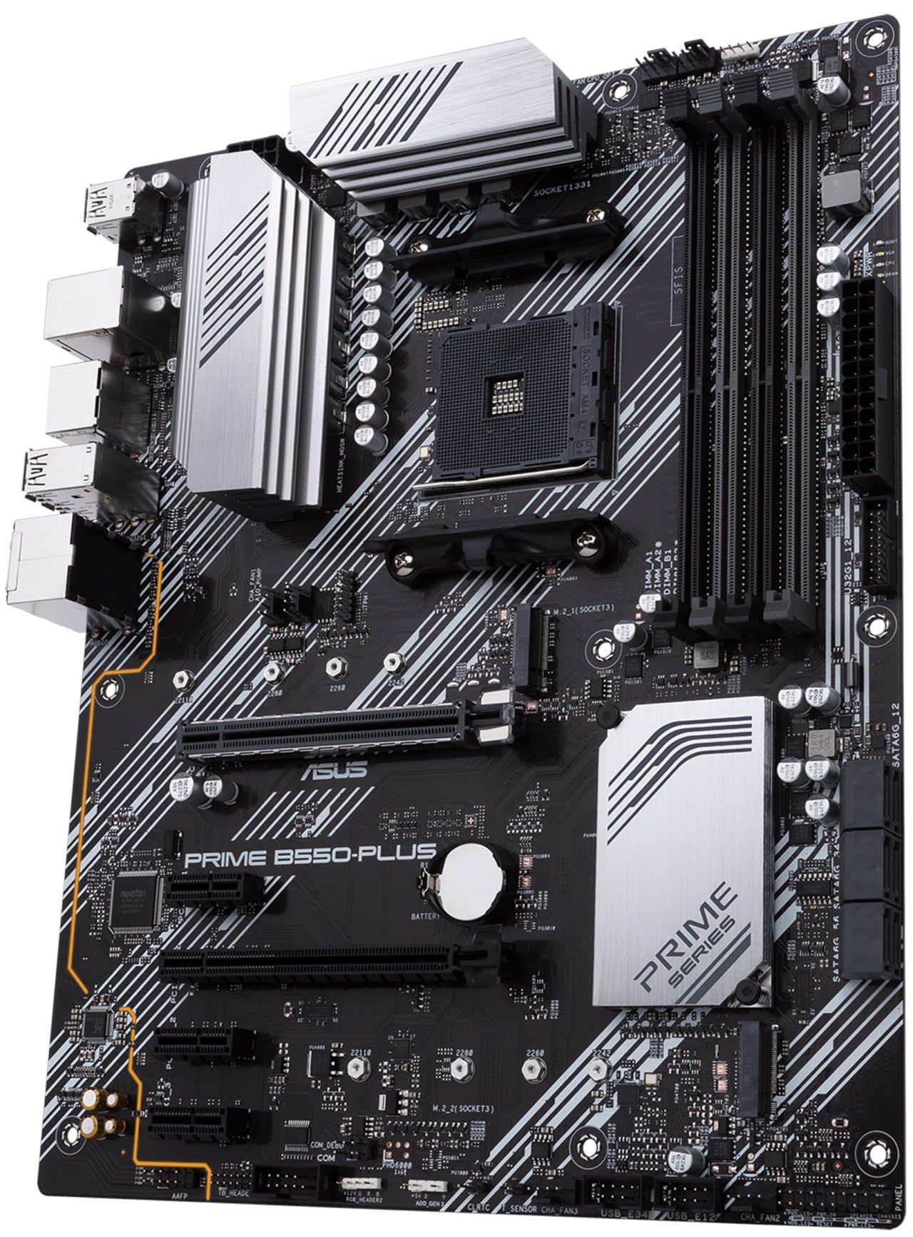 ASUS Материнcька плата PRIME B550-PLUS sAM4 B550 4xDDR4 M.2 HDMI DP ATX