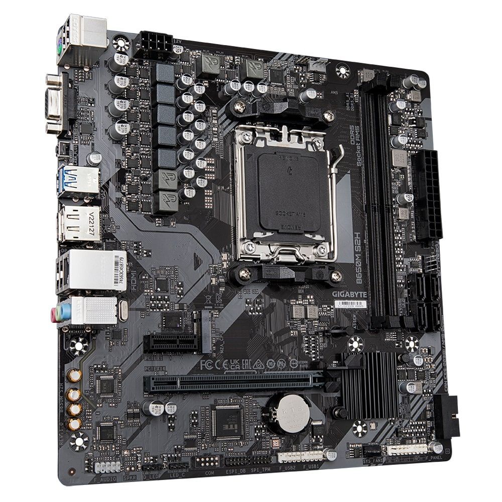Gigabyte Материнська плата B650M S2H sAM5 B650 2xDDR5 M.2 HDMI DP mATX