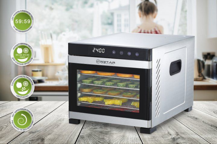 Сушарка для овочів і фруктів WetAir WFD-K650S
