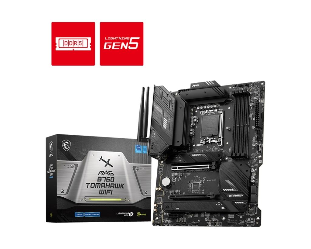 MSI Материнcька плата MAG B760 TOMAHAWK WIFI s1700 B760 4xDDR5 HDMI DP WiFi BT ATX