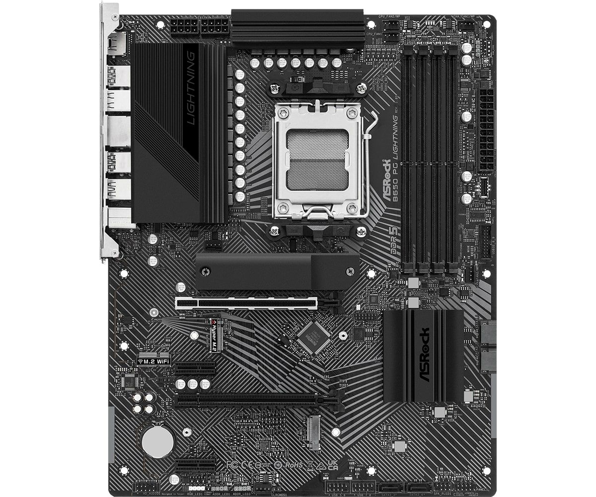ASRock Материнська плата B650 PG LIGHTNING sAM5 B650 4xDDR5 HDMI ATX