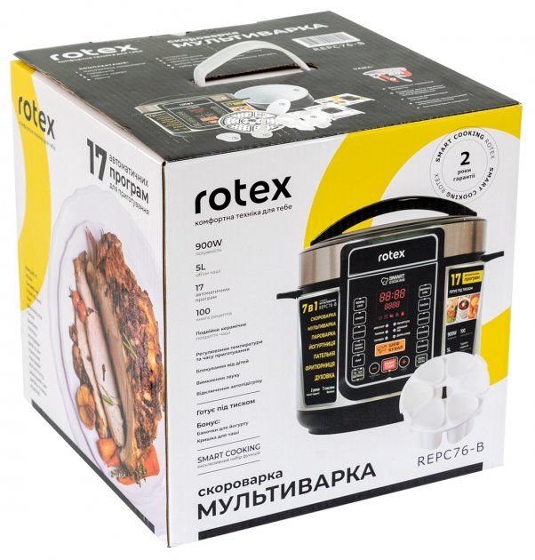 Мультиварка-скороварка ROTEX REPC76-B