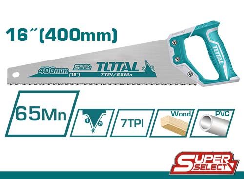 Ножівка по дереву TOTAL THT55400 7 зубів на дюйм, довжина 400 мм.