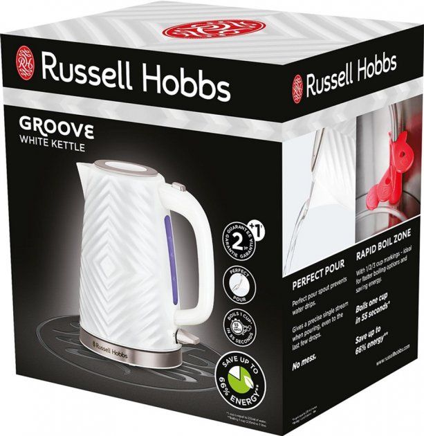 Електрочайник Russell Hobbs Groove White 26381-70