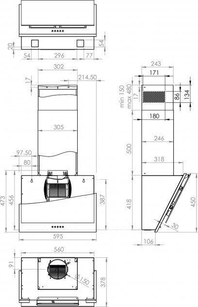 Витяжка GORENJE WHI 6 SYW