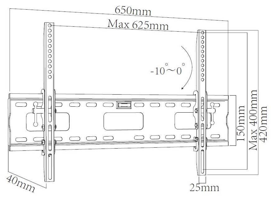 Кронштейн настінний X-Digital STEEL ST415 Black