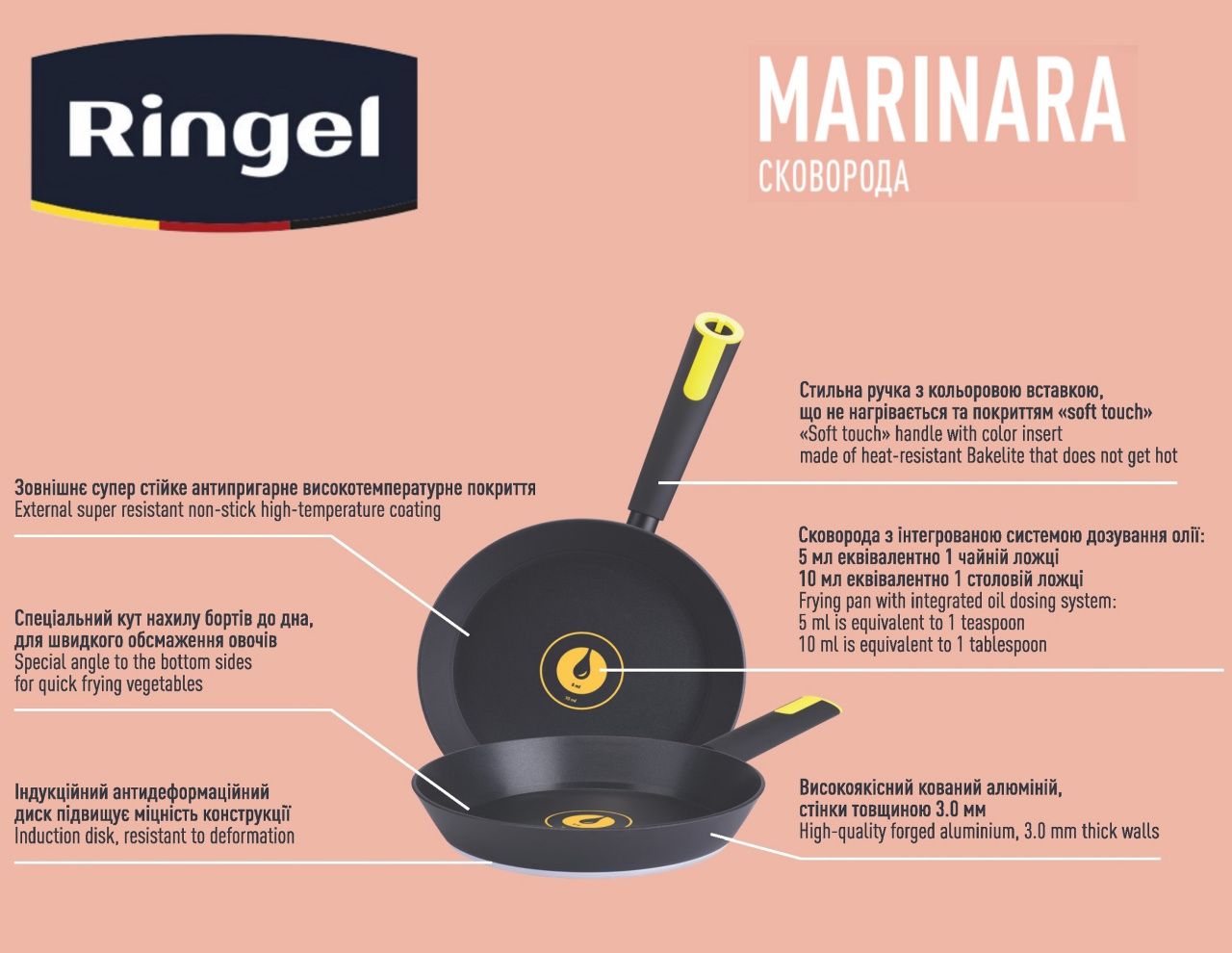 Сковорода RINGEL Marinara 22 см