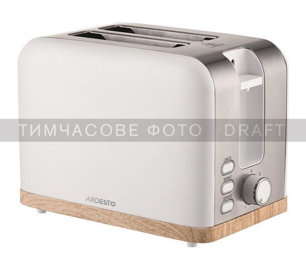 ARDESTO Тостер T-F420WWD, 800Вт, метал, 2 слоти, білий