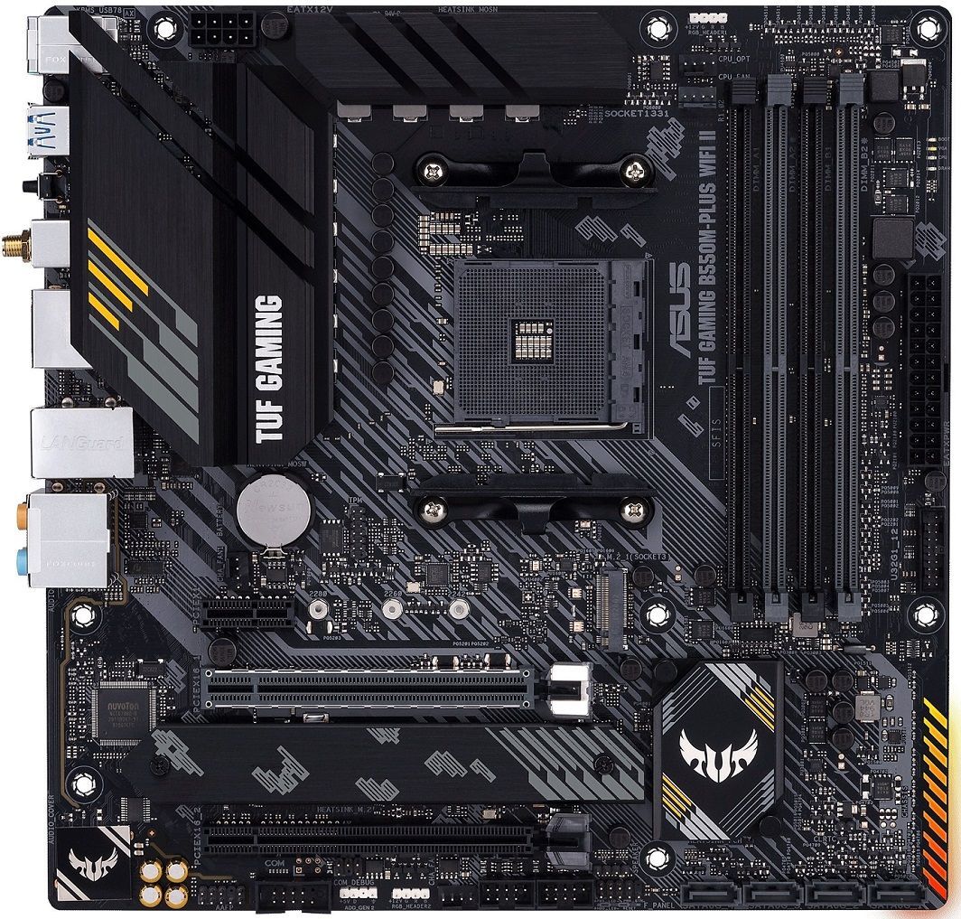 ASUS Материнcька плата TUF GAMING B550M-PLUS WIFI II sAM4 B550 4xDDR4 M.2 HDMI DP Wi-Fi BT mATX