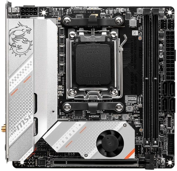 MSI Материнcька плата MPG B650I EDGE WIFI sAM5 B650 2xDDR5 M.2 HDMI WiFi BT mini-ITX