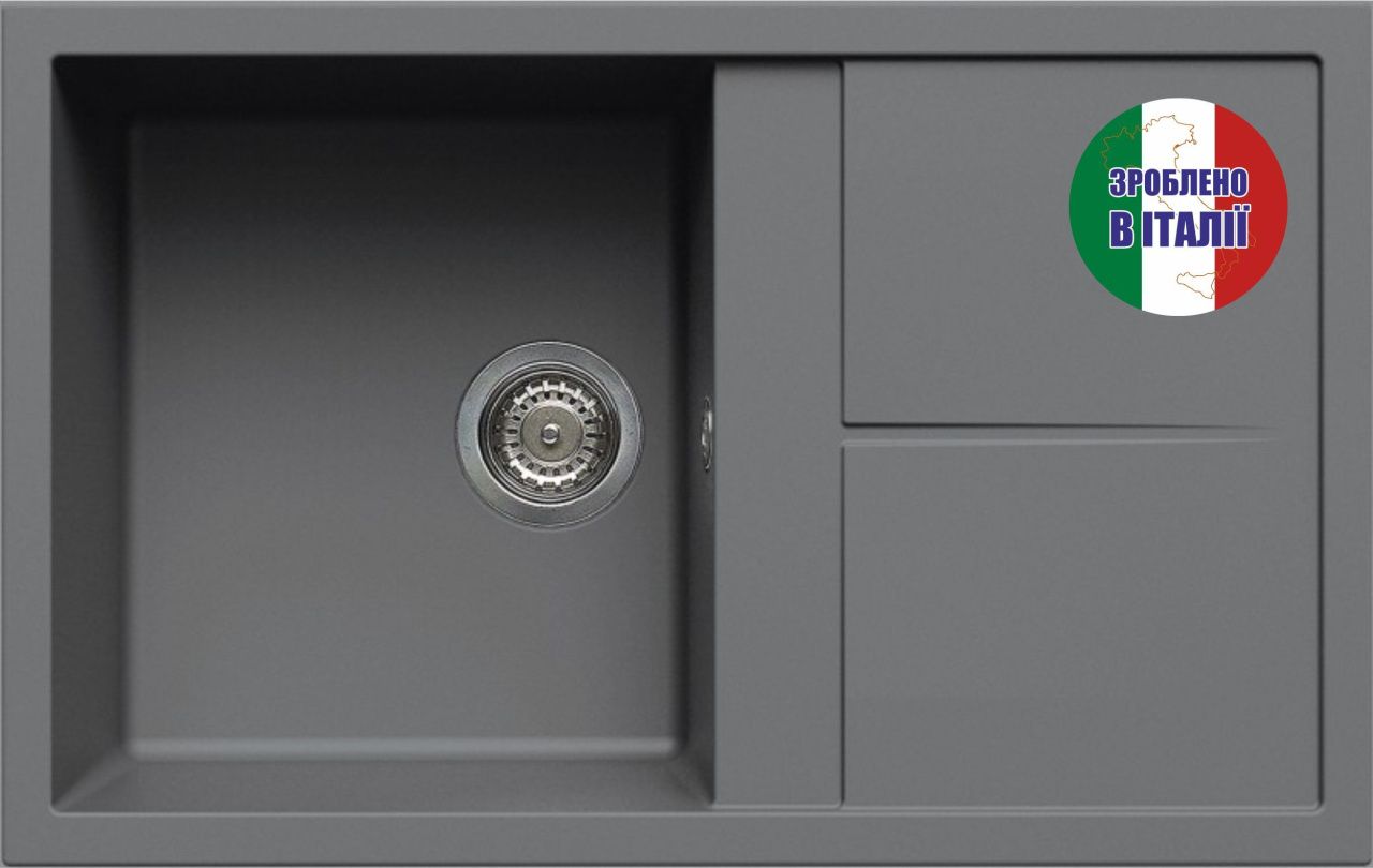 Кухонна мийка граніт ELLECI Unico 300 Titanium 73