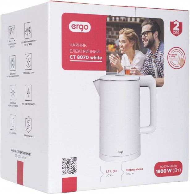 Електрочайник ERGO CT 8070 WHITE