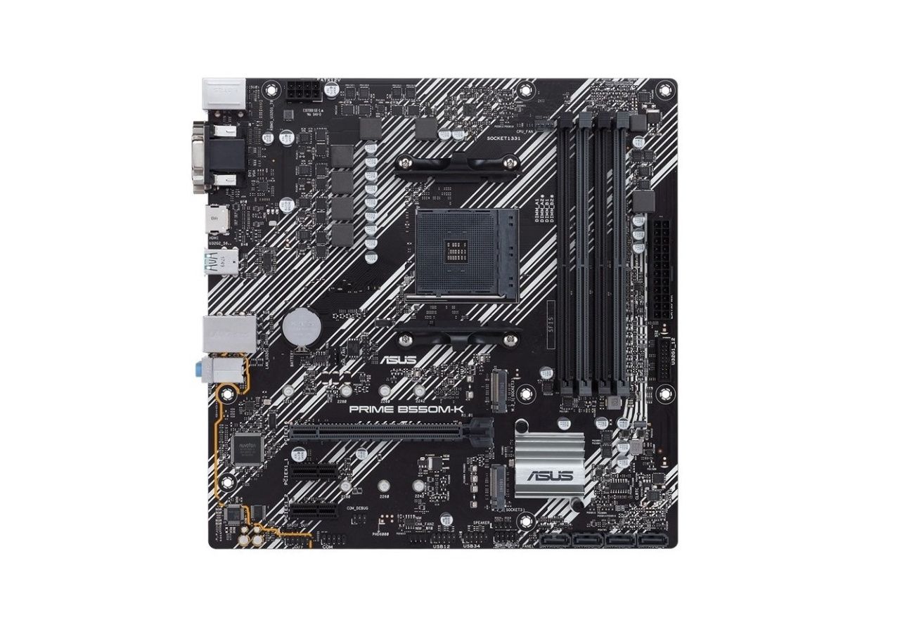 ASUS Материнcька плата PRIME B550M-K sAM4 B550 4xDDR4 M.2 HDMI DVI D-Sub mATX