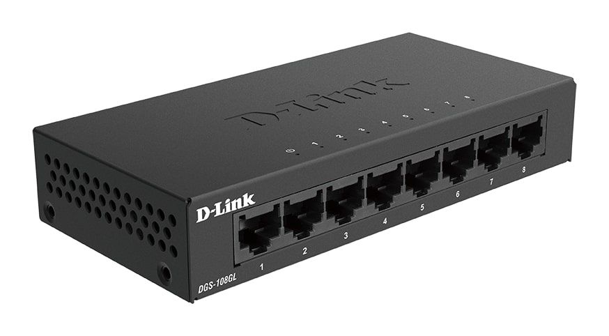 D-Link Комутатор DGS-108GL 8xGE, Некерований