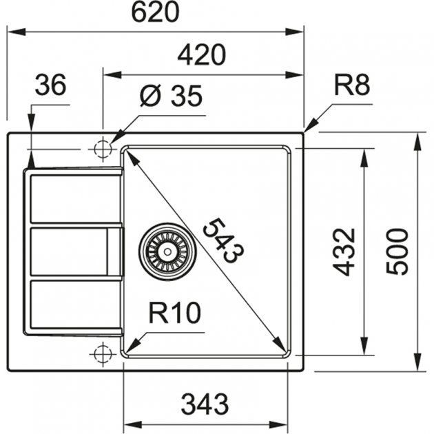 Кухонна мийка FRANKE Sirius 2 S2D 611-62 (143.0627.383) тектонайт сіра