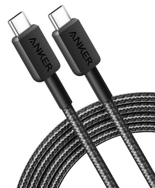 Кабель USB Type-C Anker USB-C to USB-C 0.9m Black (A81F5G11)