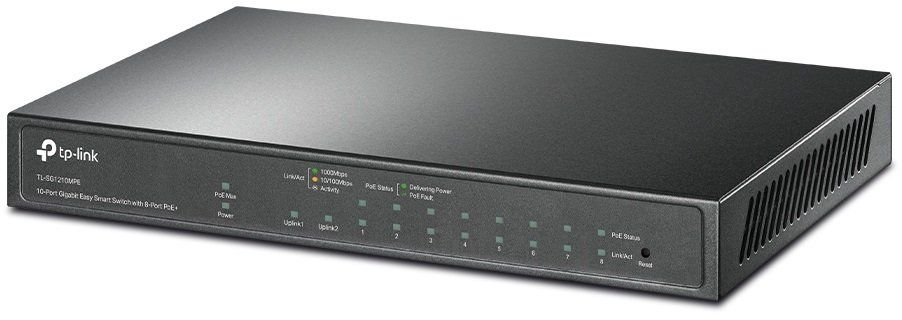 TP-Link Комутатор TL-SG1210MPE 8xGE/PoE+ 123W 1xGE 1xcomboGE/SFP EasySmart