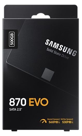 SSD накопичувач Samsung 500Gb 870 EVO 2.5" SATA (MZ-77E500B/EU)
