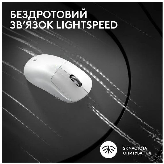 Миша Logitech G Pro X Superlight 2 Lightspeed White (910-006638)