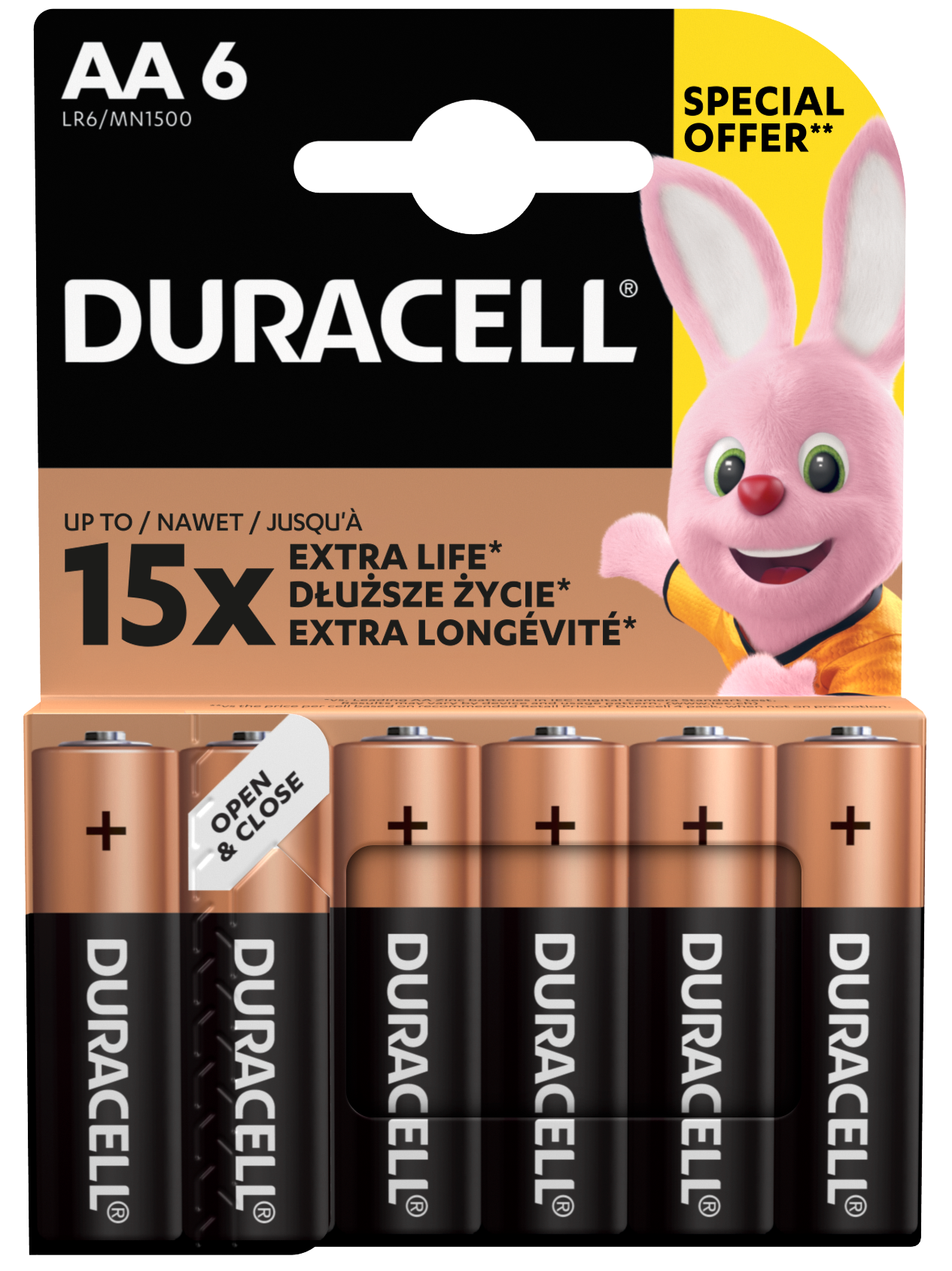 Батарейка Duracell LR06 MN1500 1x6 шт.
