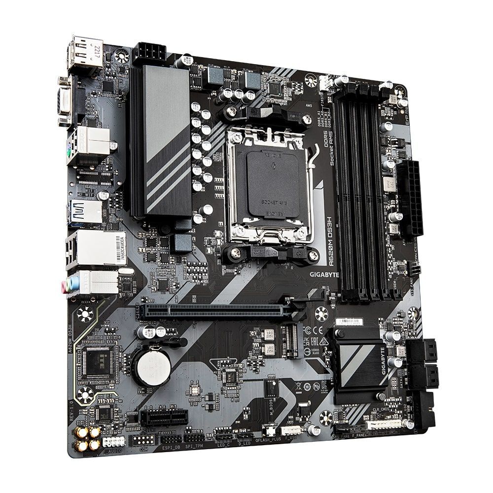 Gigabyte Материнська плата A620M DS3H sAM5 A620 4xDDR5 M.2 HDMI DP mATX