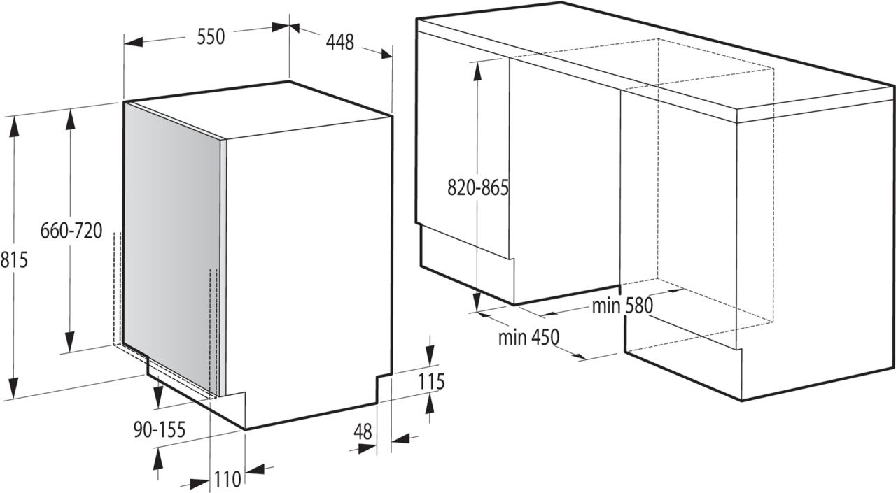 Вбудована посудомийна машина GORENJE GV 520 E11