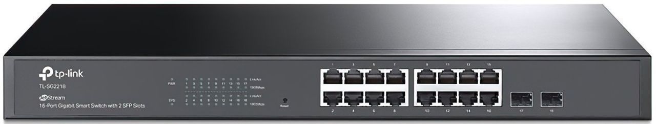 TP-Link Комутатор TL-SG2218 16x1GE 2xSFP L2 Smart Switch 19" 1U TP-Link Комутатор TL-SG2218 16x1GE 2xSFP L2 Smart Switch 19" 1U