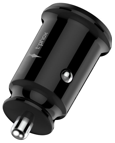 Автомобільний зарядний пристрій T-PHOX Charger Set 2.4A Dual + MicroUSB Black (T-S09 SET M B)