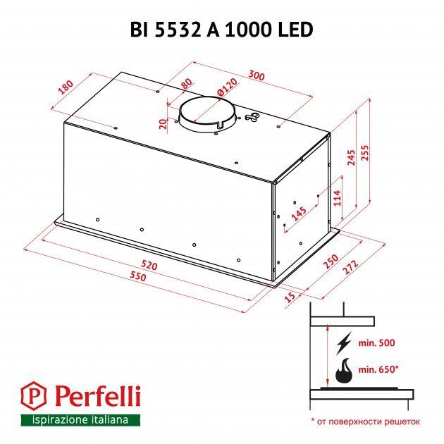 Витяжка Perfelli BI 5532 A 1000 BL LED