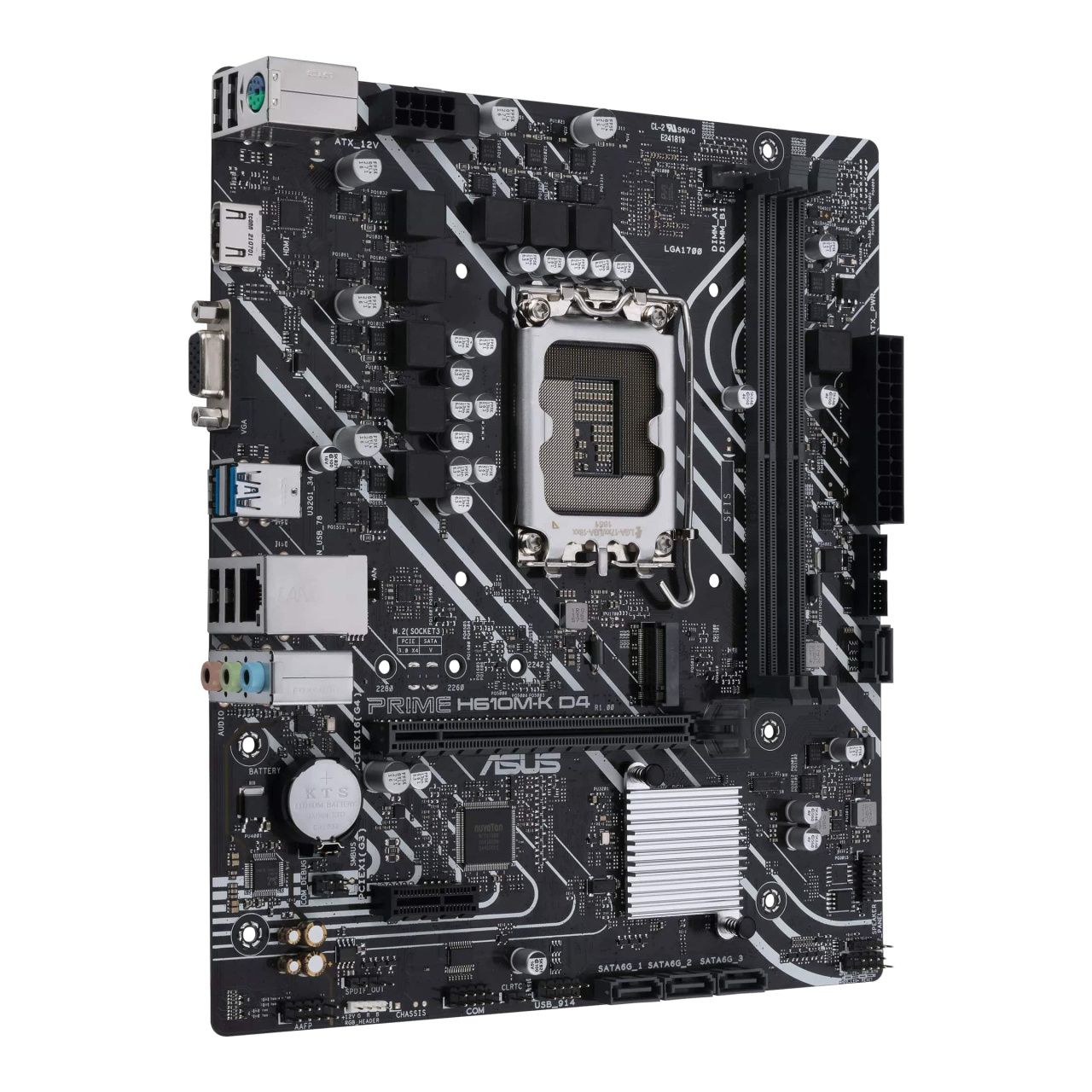 ASUS Материнcька плата PRIME H610M-K D4 s1700 H610 2xDDR4 M.2 HDMI-VGA mATX