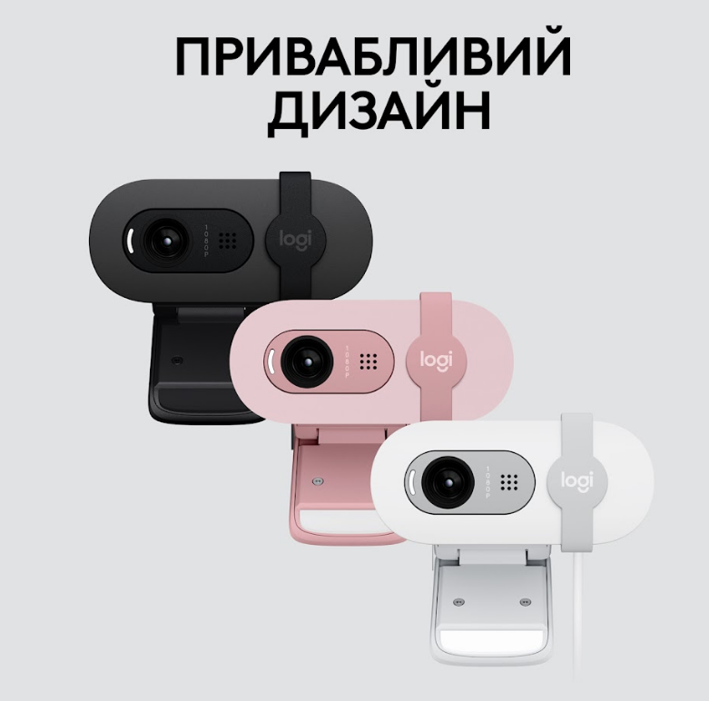 Веб-камера Logitech BRIO 100 FHD GRAPHITE (960-001585) 