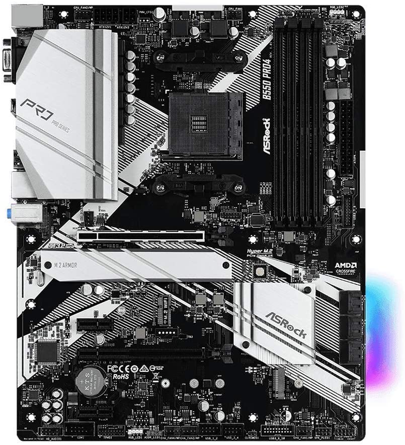 ASRock Материнська плата B550 PRO4 sAM4 B550 4xDDR4 HDMI-VGA M.2 Type-C ATX