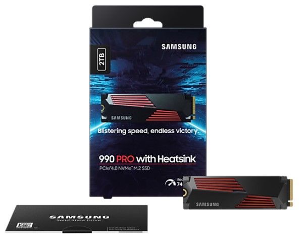 SSD накопичувач Samsung 2TB M.2 PCIe 4.0 NVMe (MZ-V9P2T0CW) with Heatsink