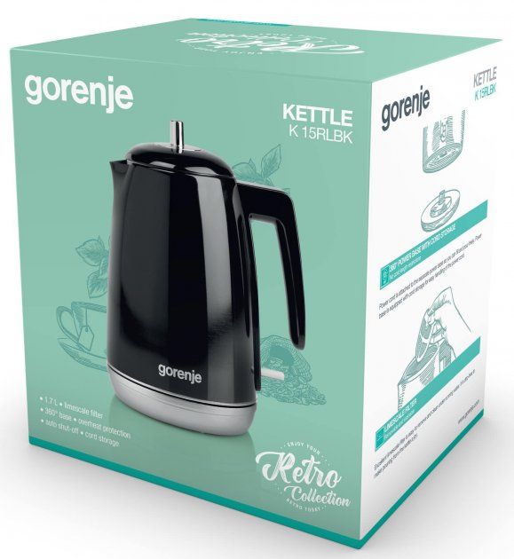 Електрочайник GORENJE K 15 RLBK